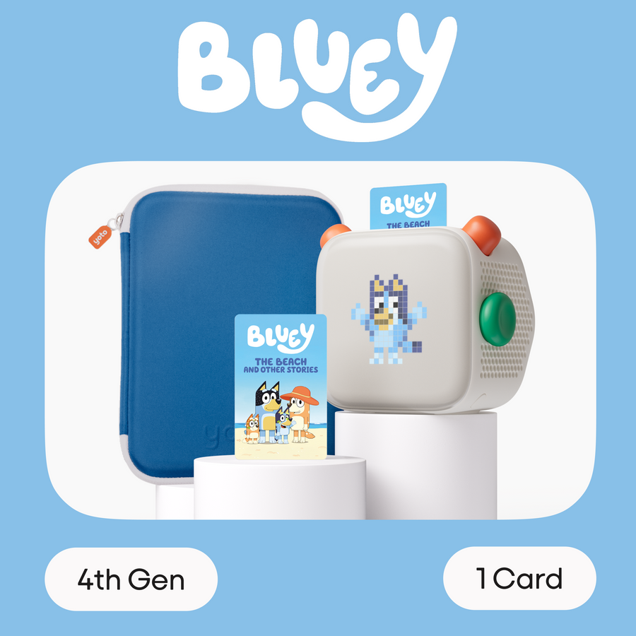 Yoto Player 4th Gen + Bluey + Card Case